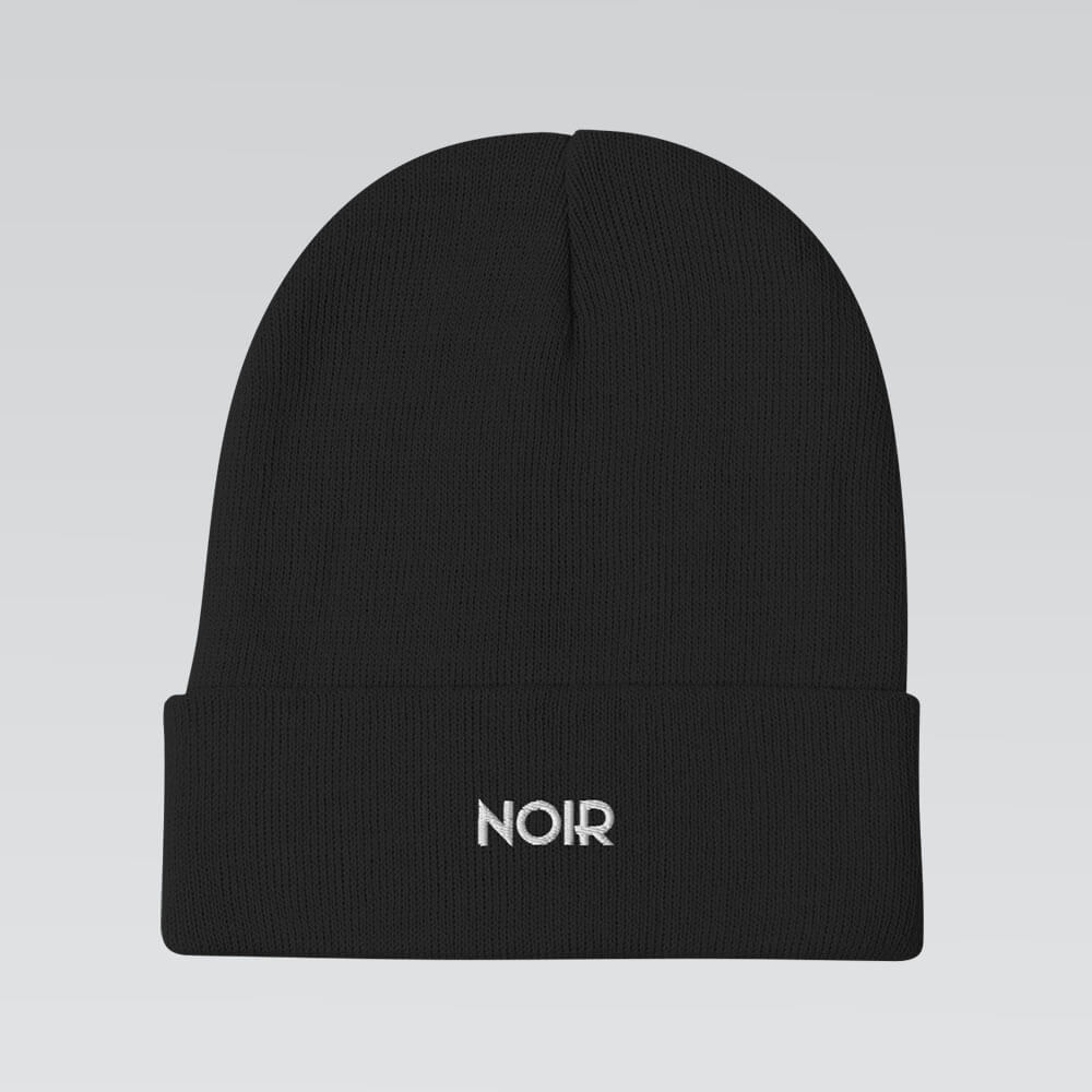 aequel film noir noir beanie logo black front