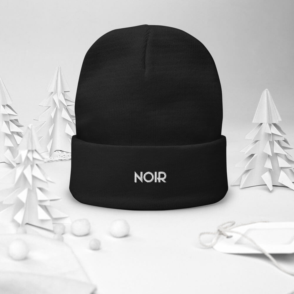 aequel film noir noir beanie logo black front